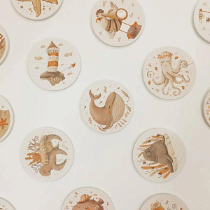 Пазлы плавающие Mrs. Ertha "Bath Buds", 20 шт, мир океана